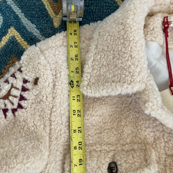 DRIFTWOOD Cream Embroidered Sherpa Jacket | Sundance Catalog - Picture 9 of 13